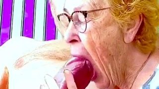 Cathy Blowjob Slut Granny Loves Sucking off Neighbours Cock