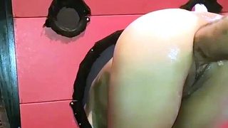 Double Fisting Latin MILFs Ass in Bondage