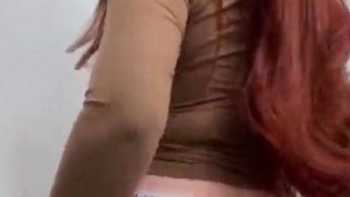 Great Big Boobs On Masturbating Redhead