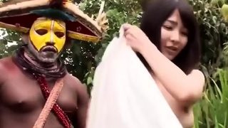 Cute City Girl Explore Wild Forest