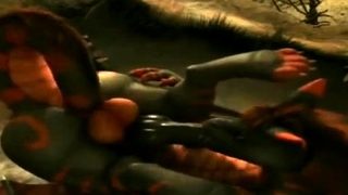 Hot 3D redhead licking a pussy while getting fucked