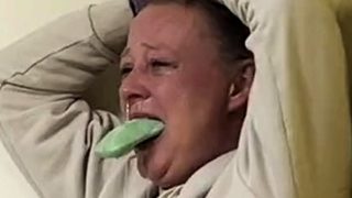 Naughty mouth swabbed out with soap