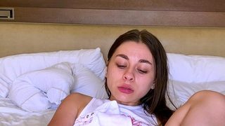 Busty brunette solo masturbation