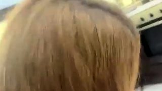 Milf blonde Puma Swede blows big hard cock outdoor