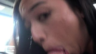 POV Wax Museum Adventure: Busty Babe’s Public Blowjob and